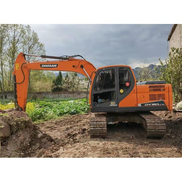 15ton Hydraulic Used Doosan DX150LC Excavator Low Working For Construction