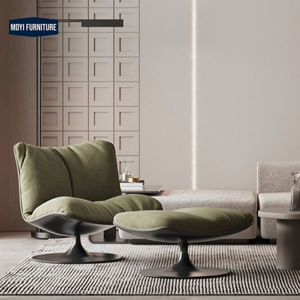 Mail Packing Leather Minimalist Rotatable Single Sofa Chair Casual Creative Designer Living Room Contemporary Seating