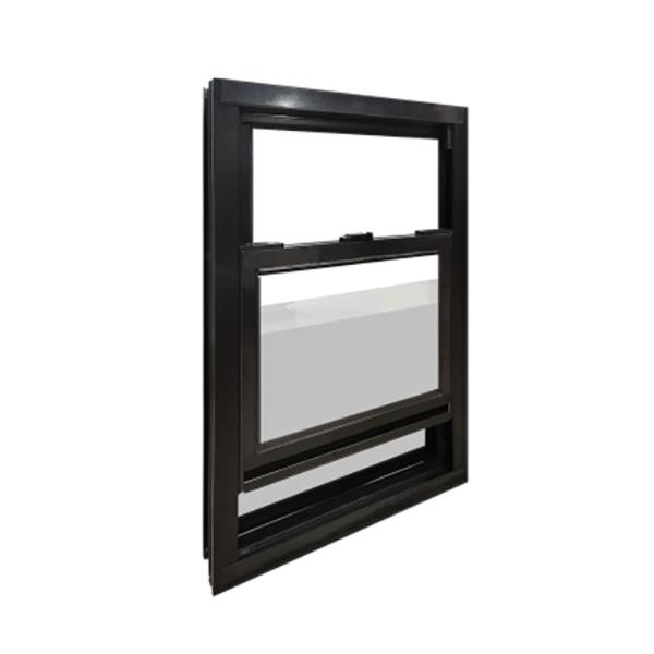 Vitre trempé à double suspension coulissante verticale avec grille en acier inoxydable