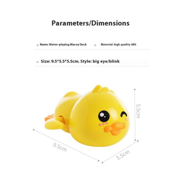 Yellow Duck Bath Toy for Toddlers Lovely Floating Bath Duck Mini Water Clockwork PVC Educational Swimming Toy Bathroom Children