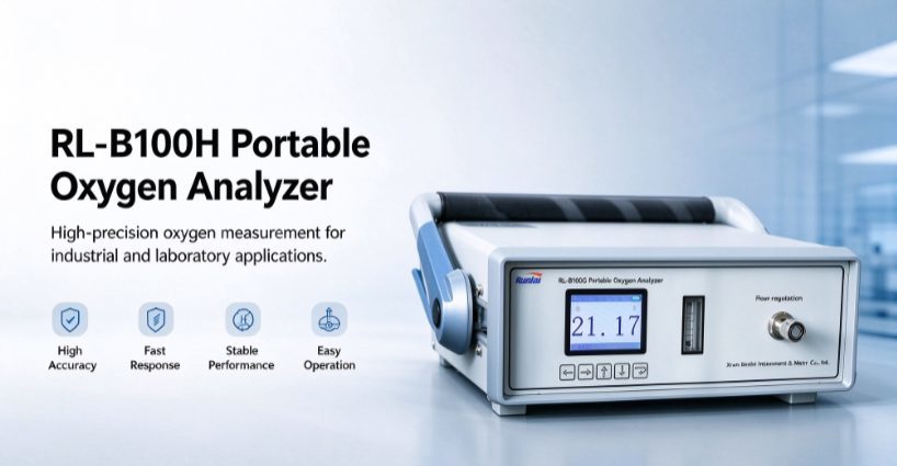 Portable Magnetic Oxygen Gas Analyzer Digital LCD Display Sound Alarm Oxygen Detector