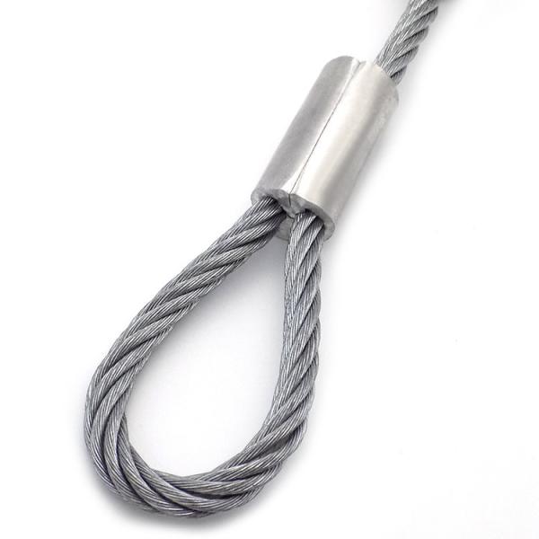 46mm hot dipped galvanized steel wire rope sling assembled with aluminum ferrules