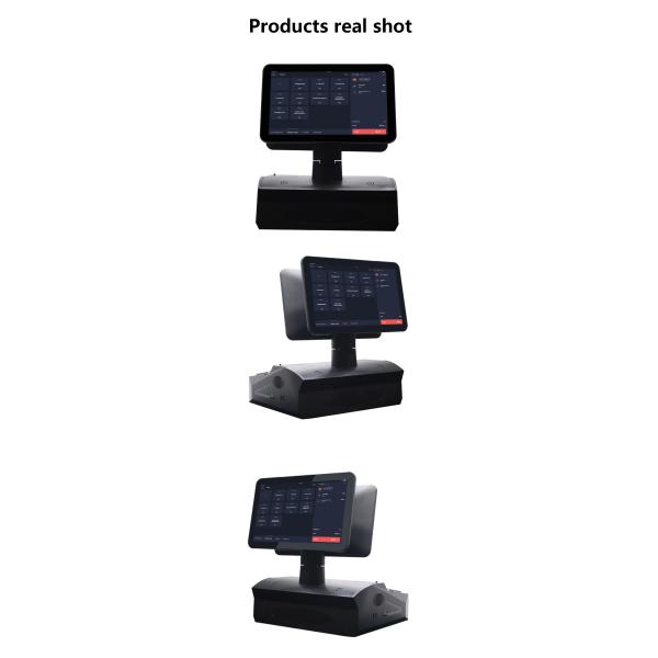 15.6inch Dual Screen Touch All in One POS System with Cash Drawer and Built in 58mm Printer 2GB RAM Supermarket