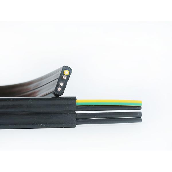 Flat Flexible Traveling Cable for Elevator with CE certificate TVVB 4x4 with Special PVC Jacket