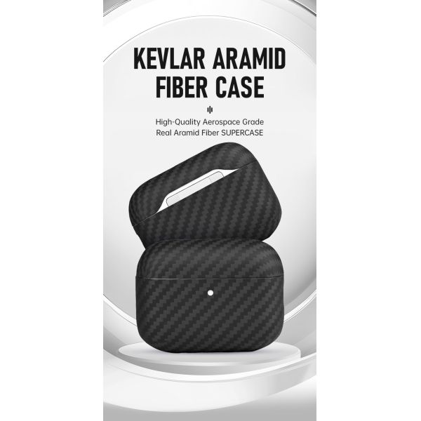 Black Color Carbon Aramid Fiber Earphone Case for AirPods Pro 3