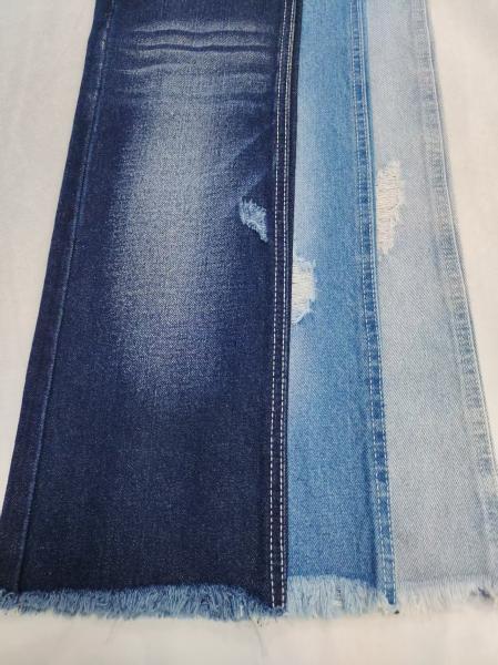Tissu denim INDIGO FONCÉ 80% coton super doux, sergé JSD3328 pour jeans de copines