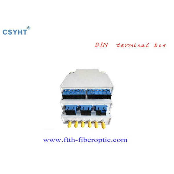 Plastic Type Outdoor Fiber Optic Distribution Box ABS 12 SC SX DIN Rail box
