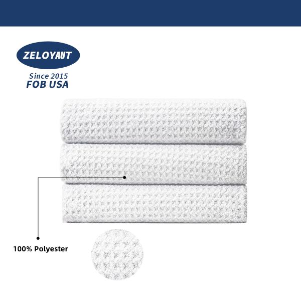 ZELOYAUT USA Warehouse FREE Shipping Sublimation White Towels Cotton/100% Polyester Towels with Printed Logo Blank Custom Logo