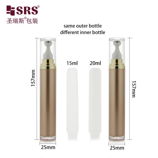 LR004-15ML 20ML Empty Acrylic Press Dispensing Tube for Herbal Hair Growth