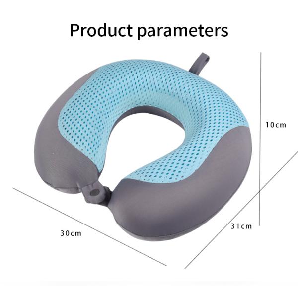 U-Shape Gel Memory Foam Pillow with Massage Function Made of Cotton Customized