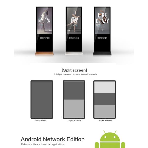 Floor Stand Led Backlight Lcd Digital Signage Advertising Display With Remote Control Software
