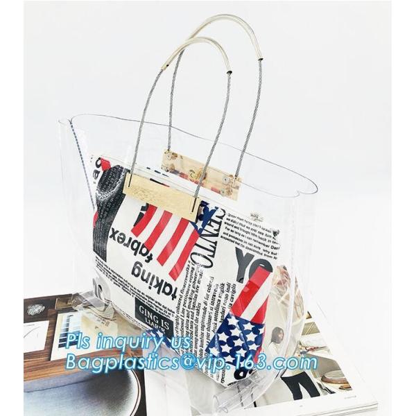 clear pvc bag ring handle handbag teenager handbag, PVC Jelly Tote bag Candy handbag, beach handbag, handle carrier, bag