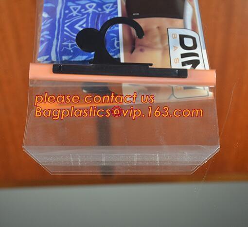 100% ECO-Friendly Men'S Underwear Storage Packing Pouch Bag With Hanger Hook, Garment Packaging Bag Swimsuit Bag