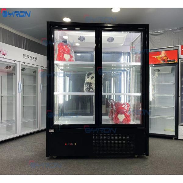 Merchandiser 2 Door Flower Cooler Single Temperature Floral Display Cooler