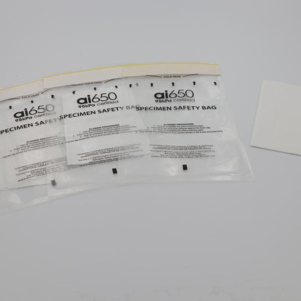 Bolso del Biohazard del laboratorio 95Kpa con la bolsa del documento/el bolsillo trasero