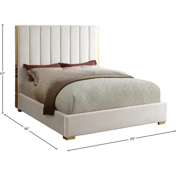 Light Luxury Europe new design Upholstered beds Modern Queen size King Size Fancy velvet fabric soft beds for Bedroom