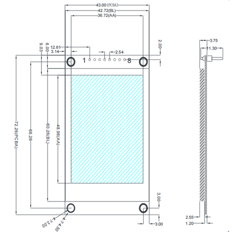 2.4-inch SPI serial port module, with ili9341/ST7789 drivers, supporting optional TFT LCD display module,segment lcd display,segment lcd