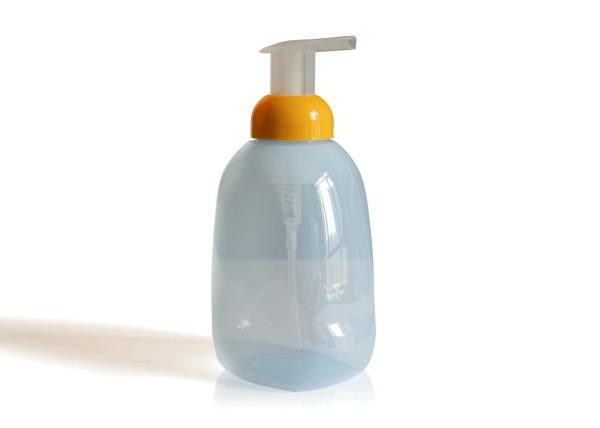Orange Foam Dispenser PET Cosmetic Bottles for Baby Bath Bubble Gel