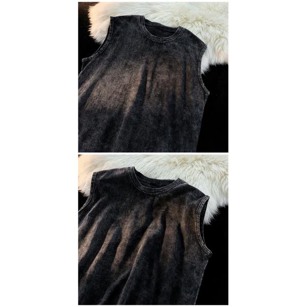 Printed 230G COTTON Vintage Ropa Gym Vest for Men Custom Cut Off Sleeveless Tank Top