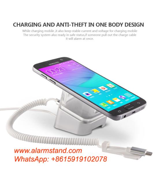 COMER anti-theft acrylic alarm locking devices security counter display stands for mobile shops