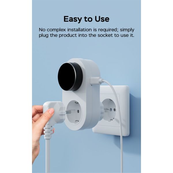 Smart Dual-Mode 16A 100-240V Temperature Controller Alexa/WiFi Connectivity LED Knob Temp Alarm for Power Socket Plug