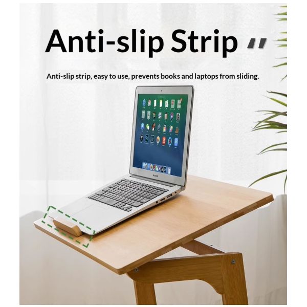 Foldable Bamboo Computer Desk Home Coffee Breakfast Computer Table Multifunction Adjustable Corner Desk for Living Room Bedroom