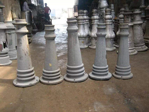 Outdoor Decorative Antique Cast Iron Street Lamp Post Round Two Classical Light Pole