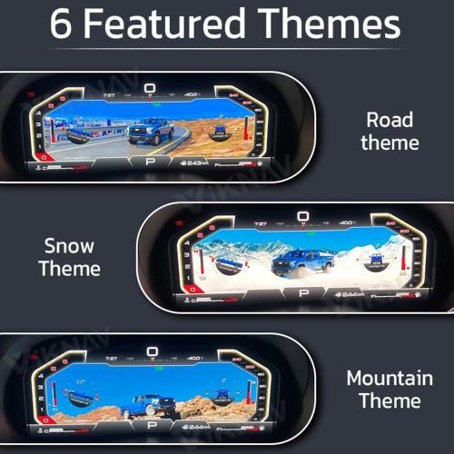 Viknav 13インチ 車用デジタルクラスター Chevrolet Silverado GMC SIERRA 2014-2018用 LCD 車用デジタルスピードメーター ダッシュボードパネル インストルメントパネル バーチャルコクピット
