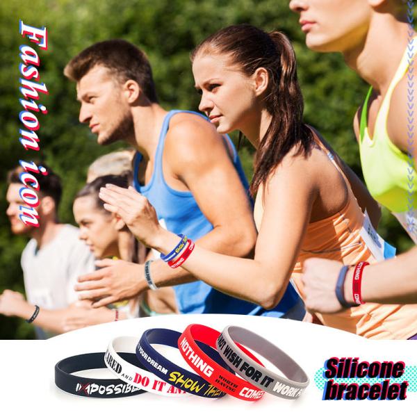 Des bracelets en silicone personnalisés pour les matchs de football et de basket-ball Longueur 20cm-25cm