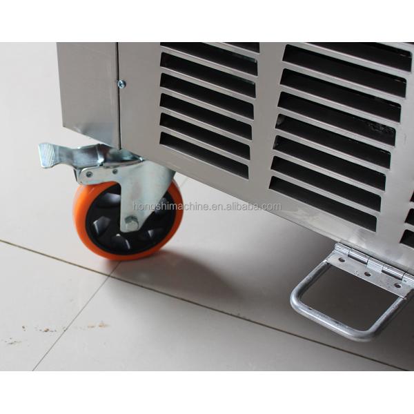 Stainless steel double square pan fried ice cream roll machine Commercial flat pan fry ice cream roll machine