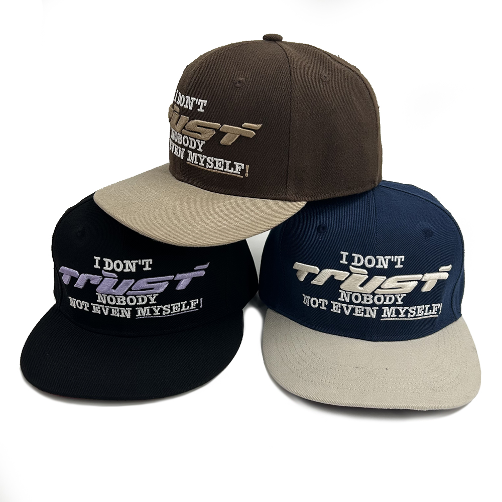 New Design 6 Panel Fitted Snapback Hat Baseball Cap 3D Embroidery Logo Sports Flex Adjustable