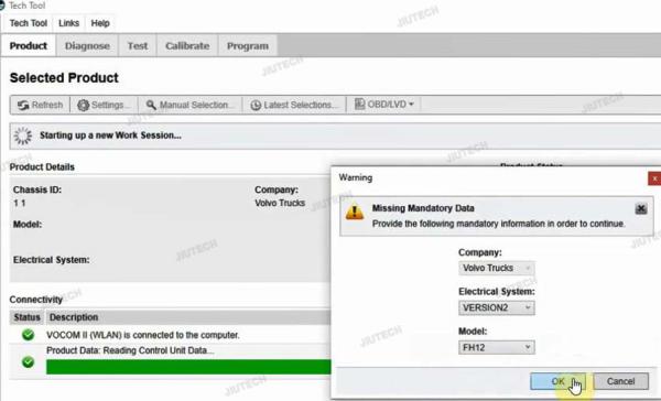 Cf53 Laptop Original Vocom Ii 88894000 Versão Wifi Para vocom Vocom 2 Ferramenta de diagnóstico de escavadeira de caminhão
