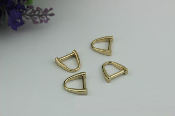 Best fashion gun metal color zinc alloy d ring,11mm metal bag d ring