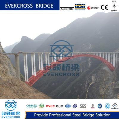 Puente de arco de metal de gran estabilidad Puente de arco simple para carretera
