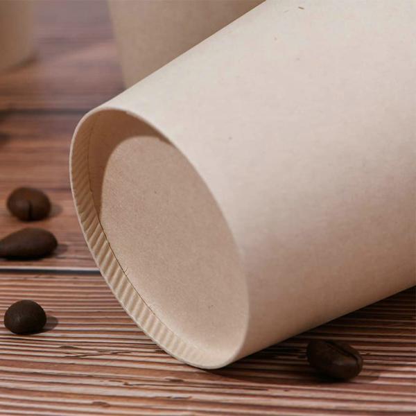40zA Collapsible Coffee Day Bamboo Fiber Brown Hot Drink Disposable Paper Cups