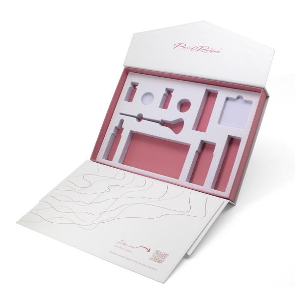 Custom 2 Door Open Empty Beauty Skincare Cosmetic Products Paper Gift Packaging Box