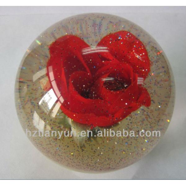 Логотип шарика 100mm пресс-папье цветка украшения пластиковый подгонял