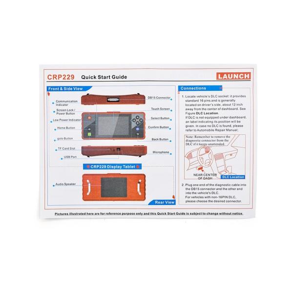 New arrivial Launch Creader CRP229 Touch 5.0  Code Reader Android System OBD2 Full Diagnostic Scanner