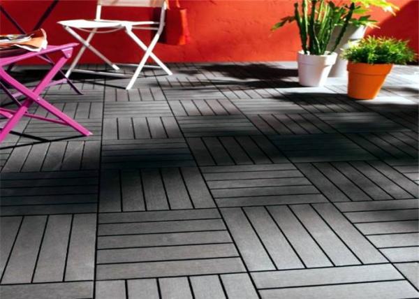 DIY Graden Wood plastic composite Decking Tiles , High Plasticity Outdoor Floor Decking Tiles For Decoration