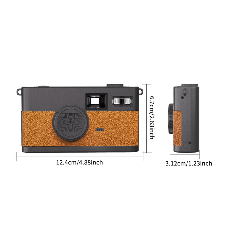 Retro Easy to Use Screenless CMOS Digital Camera 8MP Photo 8 Mode Filters with LED Flash for Camping Party Photography As Gifts