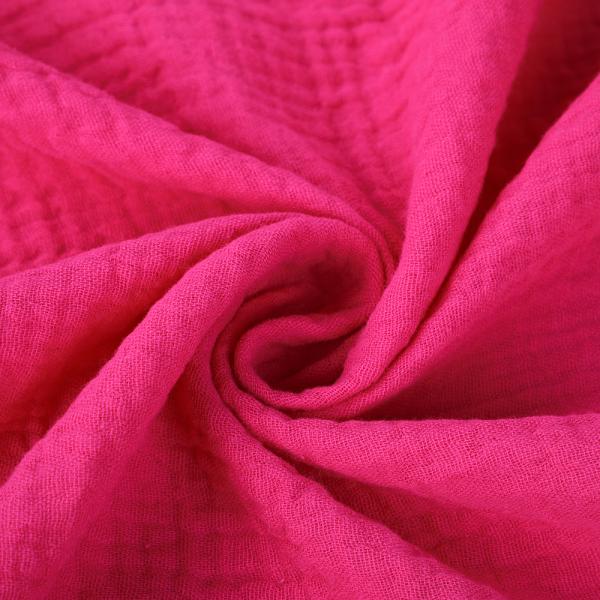 High Quality Breathable Anti-bacterial Double Gauze Crinkle Muslin Crushed Italian Crepe Fabric Supplier for Clothing