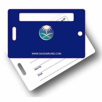 Étiquette dure de bagage de PVC