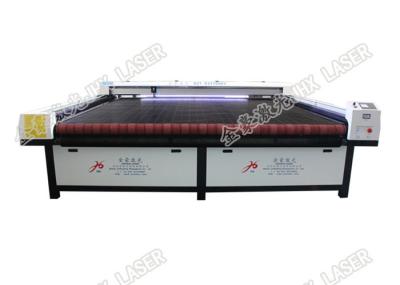 A cama do cortador do laser de encerado do elevado desempenho, PVC revestiu a máquina de corte do laser da tela