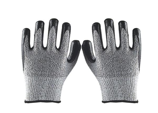 Comfortable Mechanics Nitrile Work Gloves , Industrial Cut Resistant Gloves