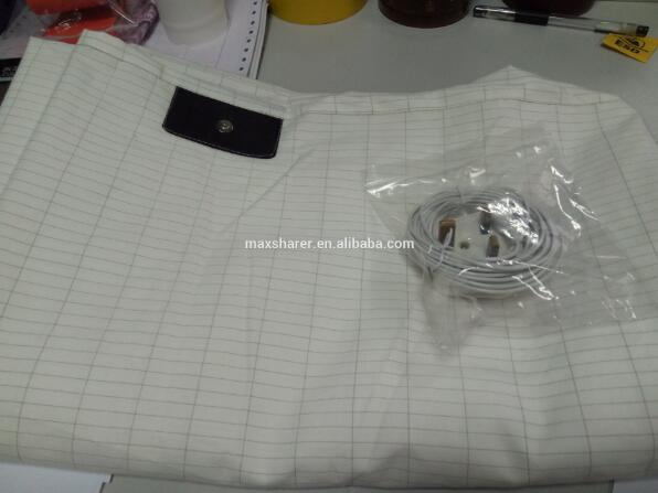 95% Organic Cotton 5% Silver Fiber Healthy Sleeping Earthing Bed Sheets with 15ft Grounding Cord 90*240cm Safety Product