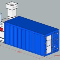 Container móvel conveniente Spray Booth Paint Booth Sistemas para reparação e remodelação de automóveis