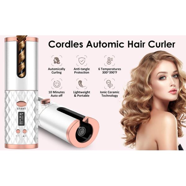 Портативная машинка Curler волос 25W штанги металла ABS волшебная бесшнуровая перезаряжаемые