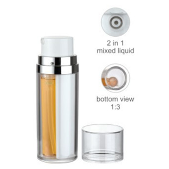 JL-LB321 Dual Chamber 1/3 Plastic Lotion Bottles Bulk Custom Screw Sealing