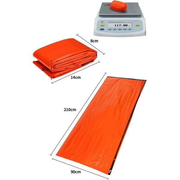 Emergency Sleeping Bag 2 Pack Lightweight Survival Sleeping Bags Thermal Sack Portable Emergency Blanket Campin