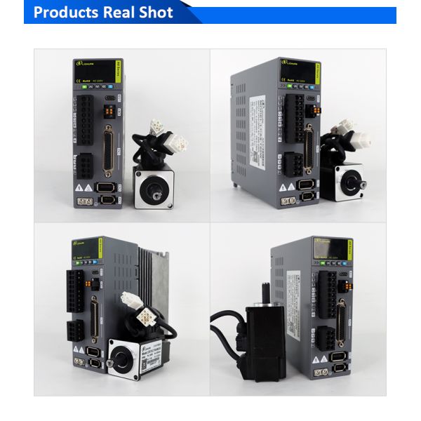 Lichuan AC Servo Motor Drivers Kit A8 High Accuracy STO ABZ 100W 0.32N.m 220V 1.1A 3000RPM IP65